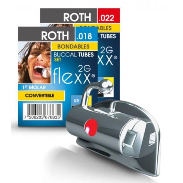 TUBOS FLEXX 2G ROTH 018 SET 4U 1ER MOLAR PACIFIC ORTHODONTICS -