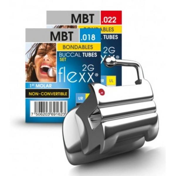 TUBOS FLEXX 2G MBT 022 SET 4U 1ER MOLAR PACIFIC ORTHODONTICS -
