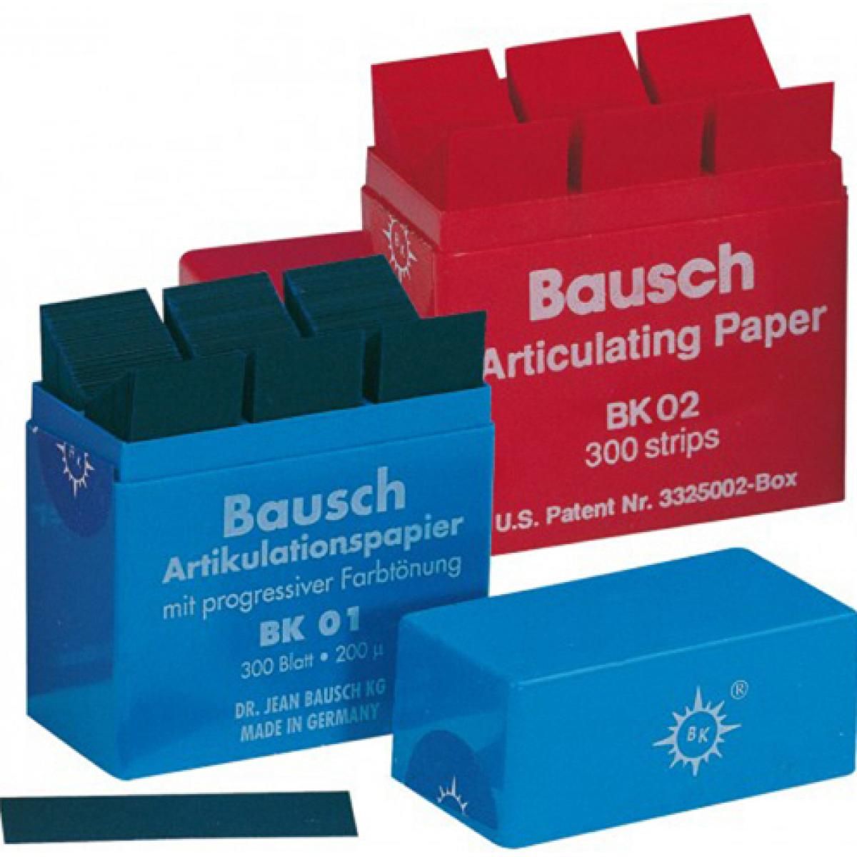 Bausch .008 (200 microns) Bandes de papier articulées ROUGES, 300/boî –  D2D HealthCo.